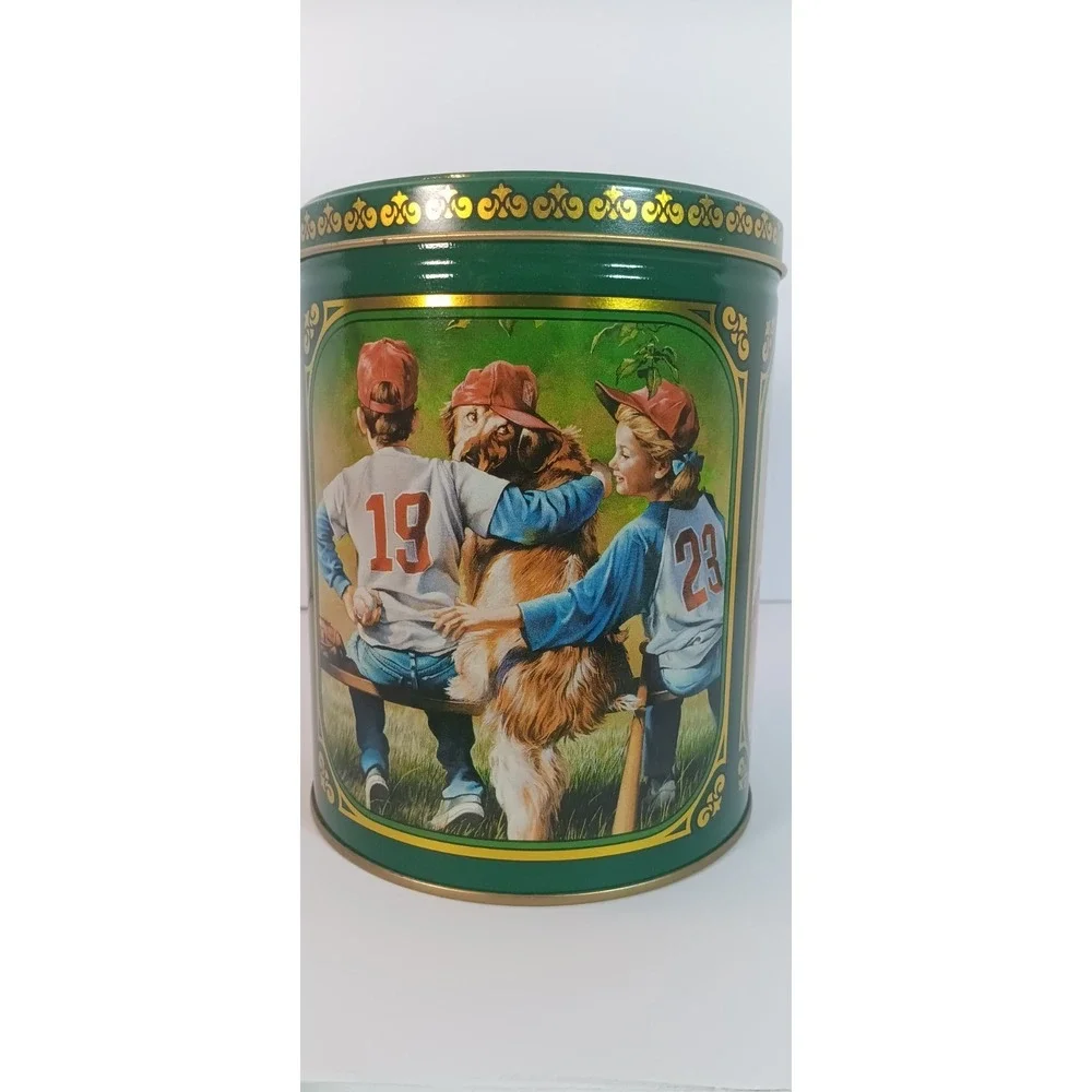 Vintage 1989 Purina Biscuits Tin dog treats retro 80s kidcore metal novelty - Picture 2 of 7